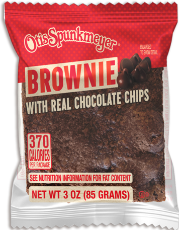 Otis Spunkmeyer Brownie with Real Chocolate Chips 3 oz Inner